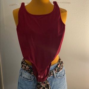 Maroon onesie tank